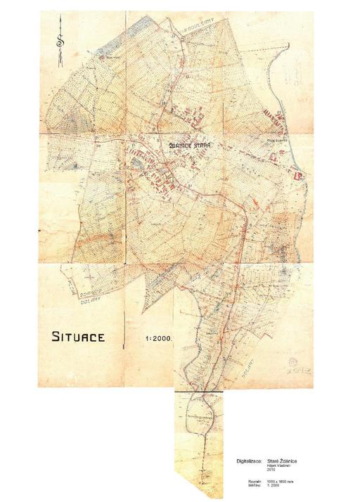 Staré Ždánice MAPA před r. 1930